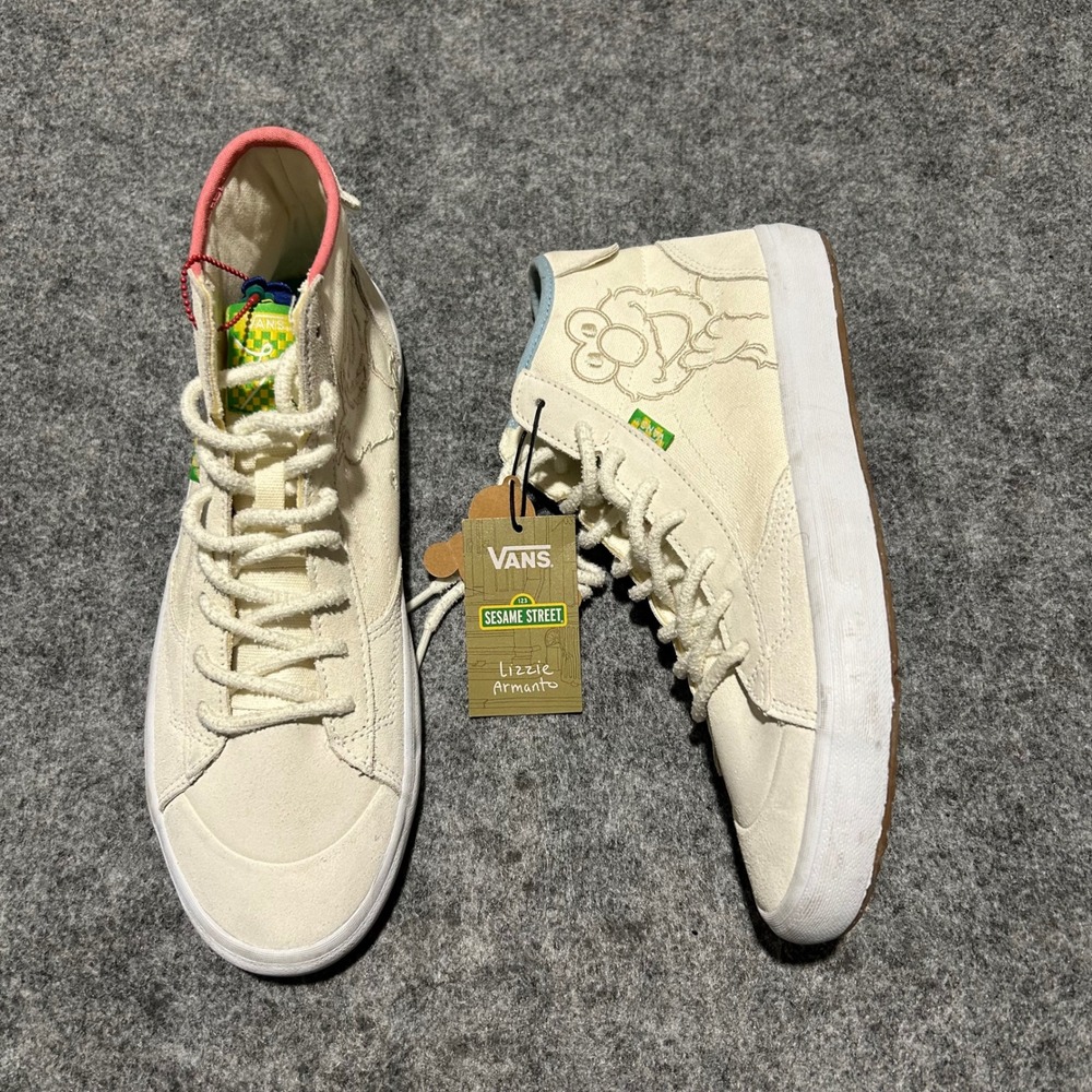 Vans Sesame Street Lizzie Armanto High Top Shoes Cream Skater Mens 10Womens 11.5